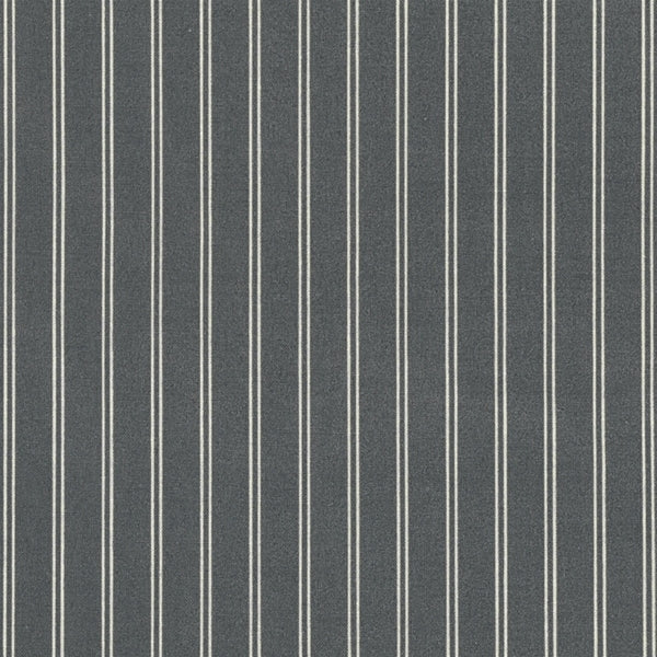 AU MAISON Wachstuch Ribbons Grey, Streifen dunkelgrau creme, beschichtete Baumwolle
