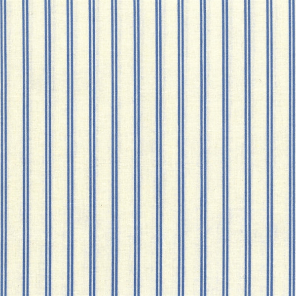 AU MAISON Wachstuch Ribbons Soft Blue Streifen creme blau, beschichtete Baumwolle