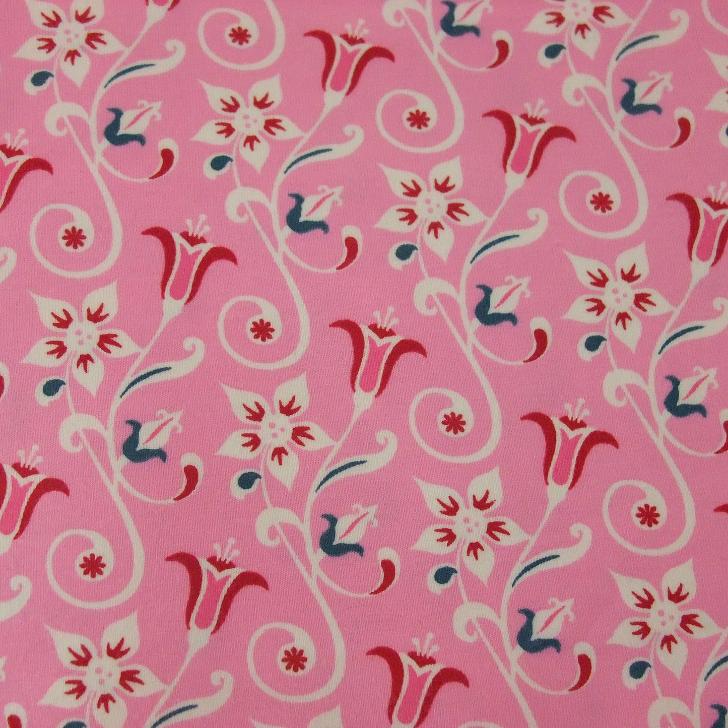 Tante Ema Jersey TULPEN in Rosa - Elastischer Baumwolljersey mit charmantem Tulpenmotiv