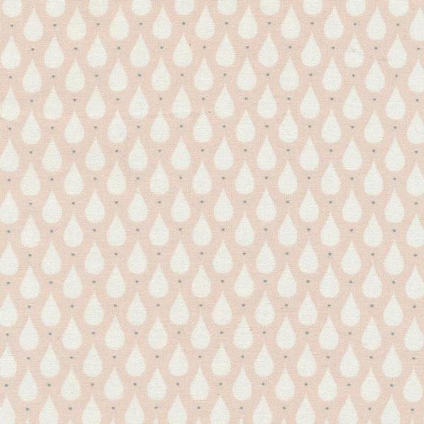 AU Maison Baumwollstoff Teardrops Soft Rose Tropfen Tränen Pünktchen Hellrosa Creme Grau