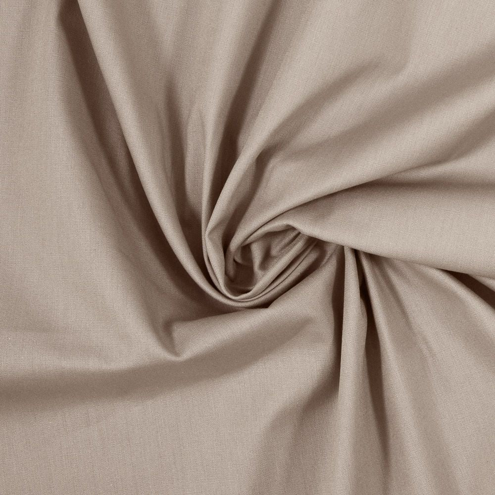 Tissu coton UNI SABLE BEIGE 150 cm de large Coton vendu au mètre