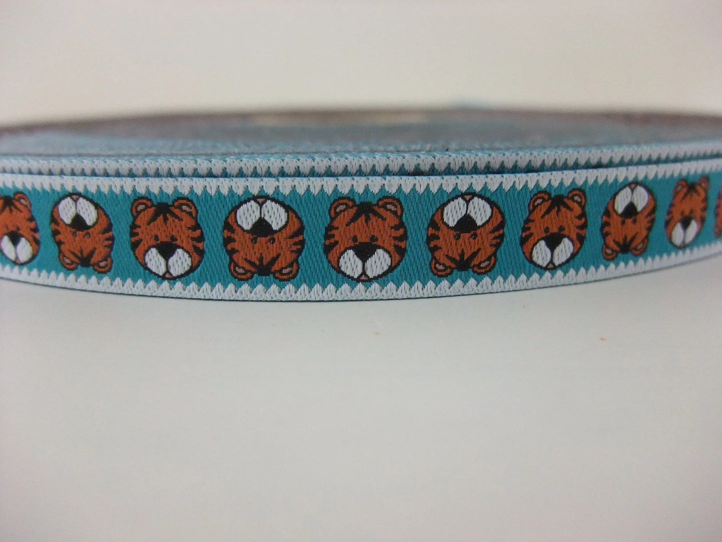 Webband TIGER KARL Sky von Farbenmix Design Cherry Picking 12 mm