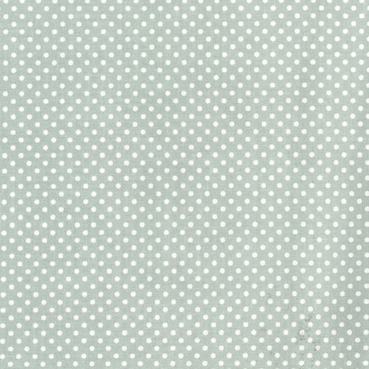 AU MAISON Wachstuch Dots Verte blaugrüne Punkte Pünktchen, beschichtete Baumwolle
