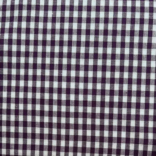 Baumwollstoff LILA mit weißen 5 mm KAROS, 140 cm breit, Vichy Karo Karostoff Kariert