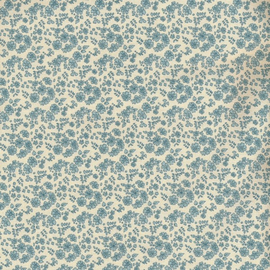 AU MAISON Wachstuch Betty Ice Green Blumen floral blau grün, beschichtete Baumwolle