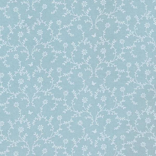Au Maison Baumwollstoff Claire Aqua Sky geblümt Blumenstoff mintblau türkisblau