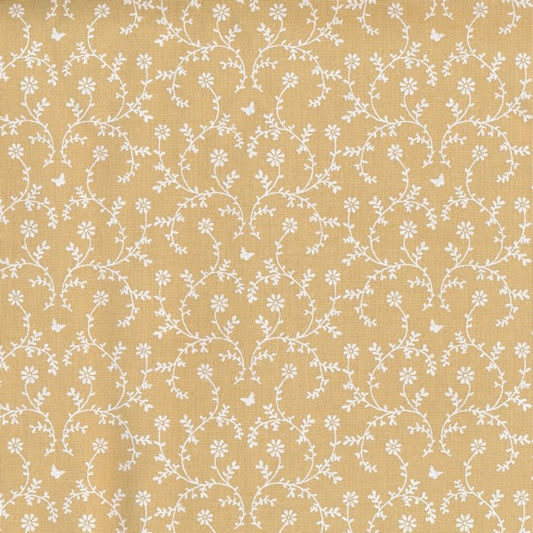 AU MAISON Wachstuch Claire Yellow gelb geblümt, beschichtete Baumwolle
