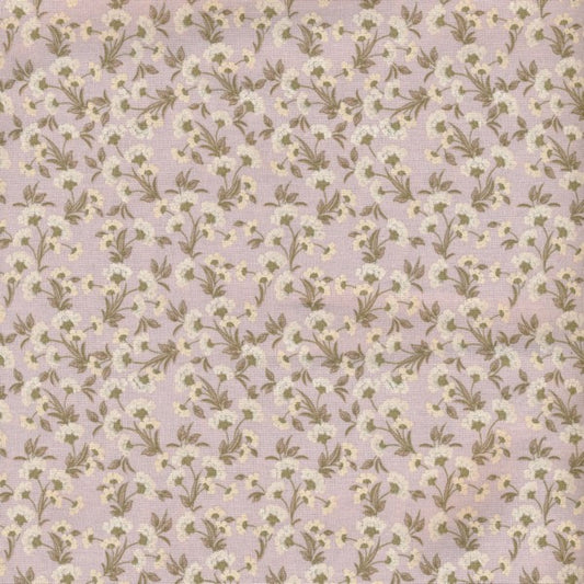 AU MAISON Wachstuch Fiona Light Purple lila flieder altrosa zarte Blumen, beschichtete Baumwolle