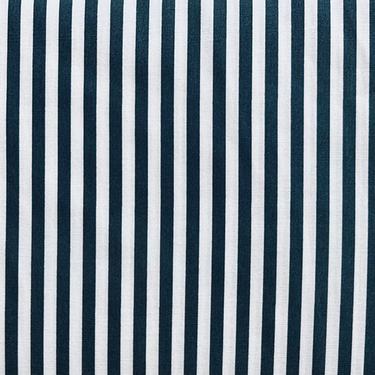 Baumwollstoff DUNKELGRÜN mit weißen 5 mm STREIFEN, 140 cm breit, Streifenstoff