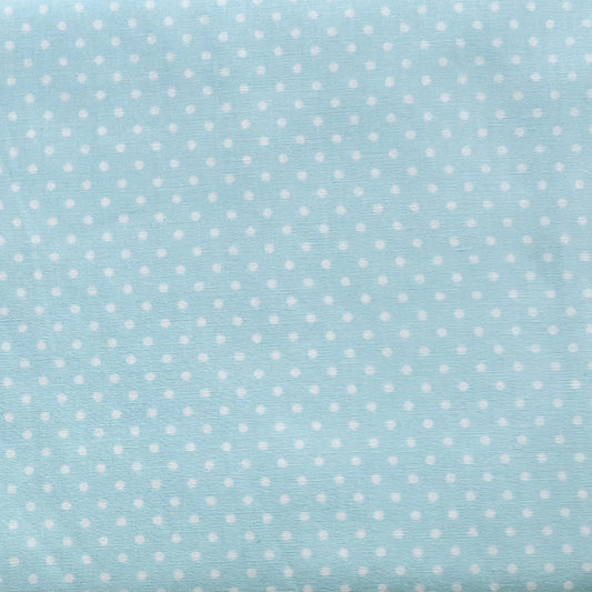 Tissu en coton MENTHE à POIS blancs de 2 mm, largeur 140 cm, tissu à pois