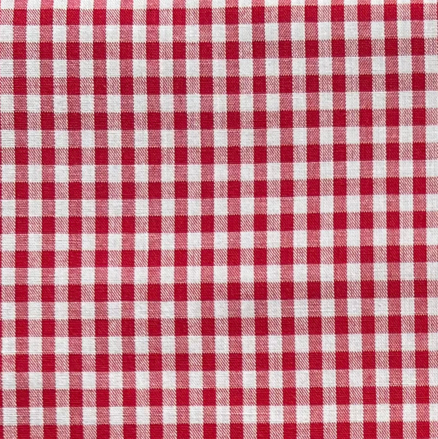 Baumwollstoff ROT mit weißen 5 mm KAROS, 140 cm breit, Vichy Karo Karostoff Kariert