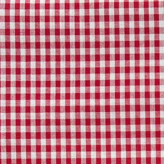 Baumwollstoff ROT mit weißen 5 mm KAROS, 140 cm breit, Vichy Karo Karostoff Kariert
