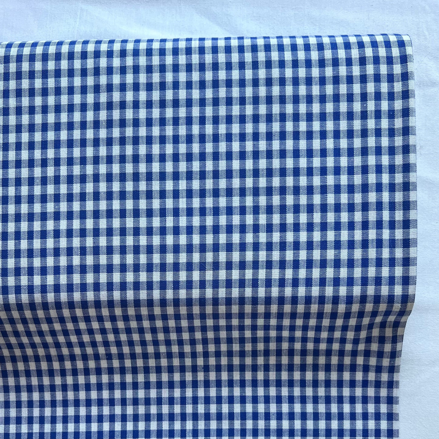 Baumwollstoff BLAU mit weißen KAROS 5 mm, 140 cm breit, Vichy Karo Karostoff Kariert