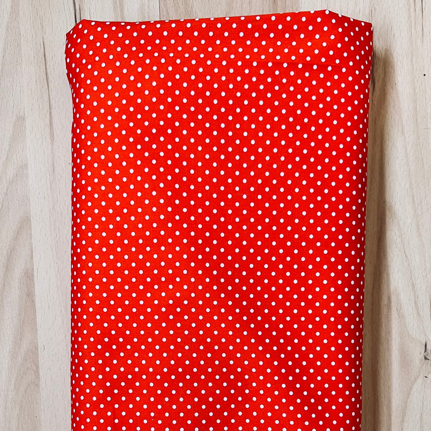 Tissu en coton ORANGE à pois blancs de 2 mm, largeur 140 cm, tissu à pois