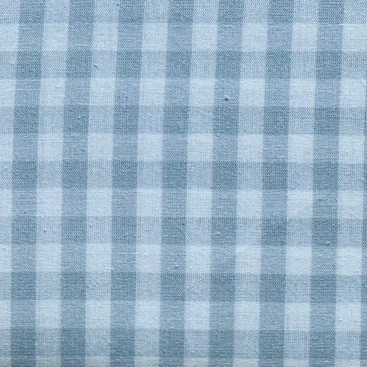 Baumwollstoff HELLBLAU mit weißen KAROS 10 mm, 140 cm breit, Vichy Karo Karostoff Kariert
