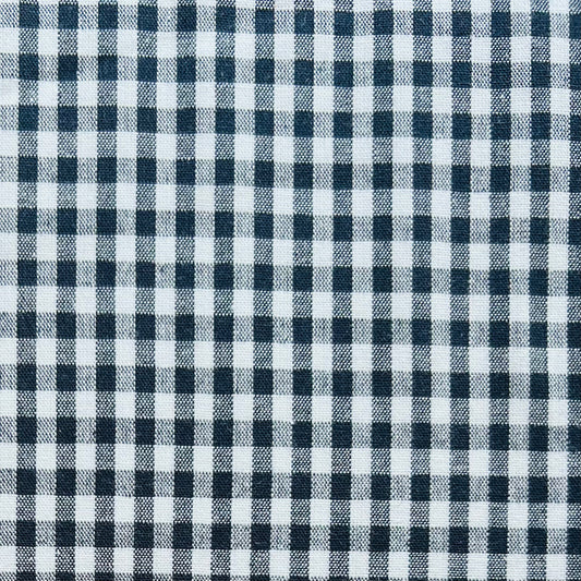 Baumwollstoff DUNKELBLAU mit weißen 5 mm KAROS, 140 cm breit, Vichy Karo Karostoff Kariert