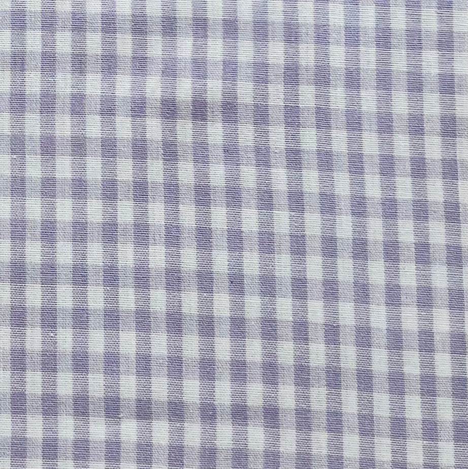 Baumwollstoff FLIEDER mit weißen 5 mm KAROS, 140 cm breit, Vichy Karo Karostoff Kariert