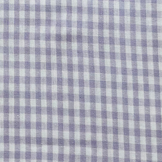 Baumwollstoff FLIEDER mit weißen 5 mm KAROS, 140 cm breit, Vichy Karo Karostoff Kariert