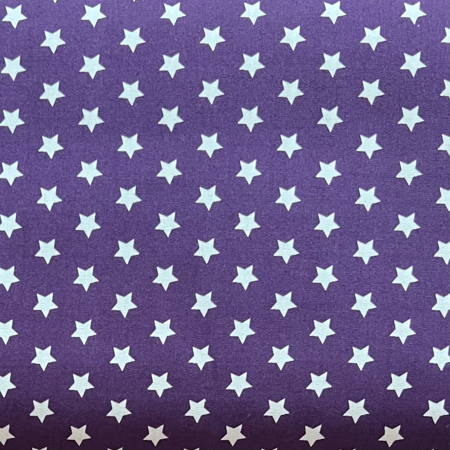 Tissu en coton VIOLET avec ÉTOILES BLANCHES 10 mm, 140 cm de large, tissu étoiles