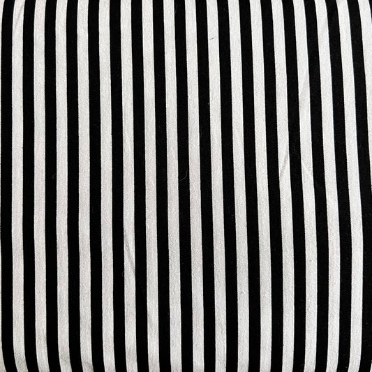 Baumwollstoff SCHWARZ mit weißen 5 mm STREIFEN, 140 cm breit, Streifenstoff