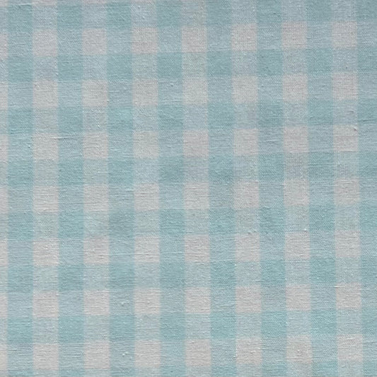 Baumwollstoff MINT mit weißen KAROS 10 mm, 140 cm breit, Vichy Karo Karostoff Kariert