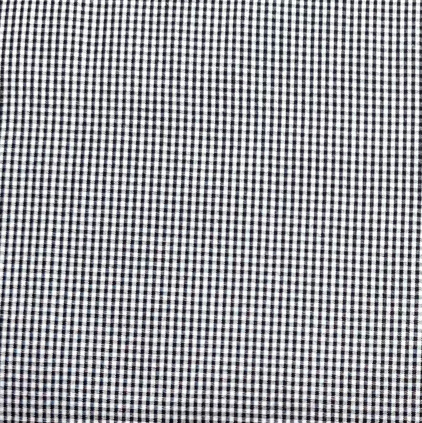 Baumwollstoff SCHWARZ mit weißen 1 mm KAROS, 140 cm breit, Vichy Karo Karostoff Kariert