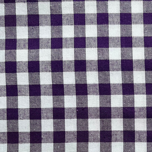 Baumwollstoff LILA mit weißen 10 mm KAROS, 140 cm breit, Vichy Karo Karostoff Kariert