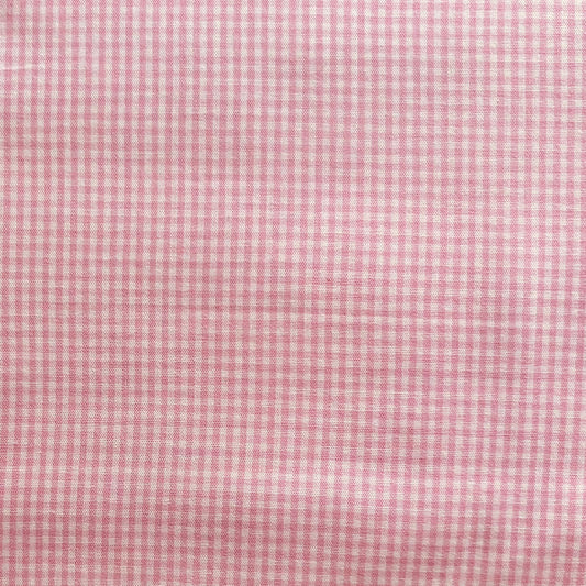 Baumwollstoff ROSA mit weißen 1 mm KAROS, 140 cm breit, Vichy Karo Karostoff Kariert