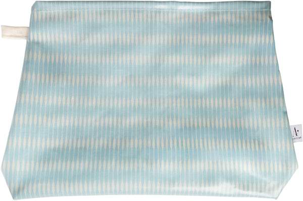AU MAISON Wachstuch Groove Mint verspielte Rillen in Mint Blau Hellblau und Offwhite, beschichtete Baumwolle