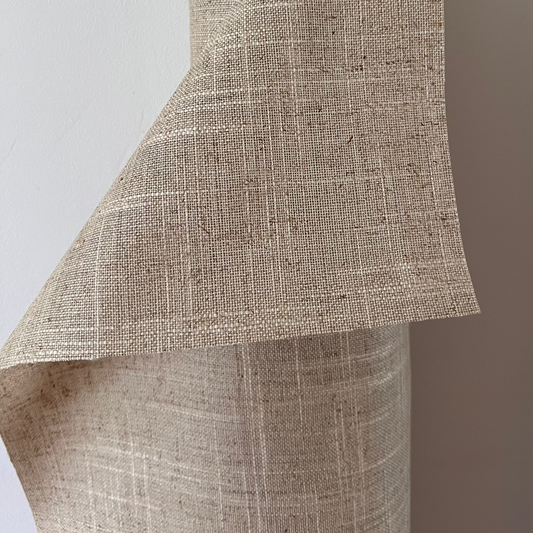 Au Maison beschichtetes Leinenmix Leinen & Viskose mit Acrylbeschichtung in Natural Natur Beige