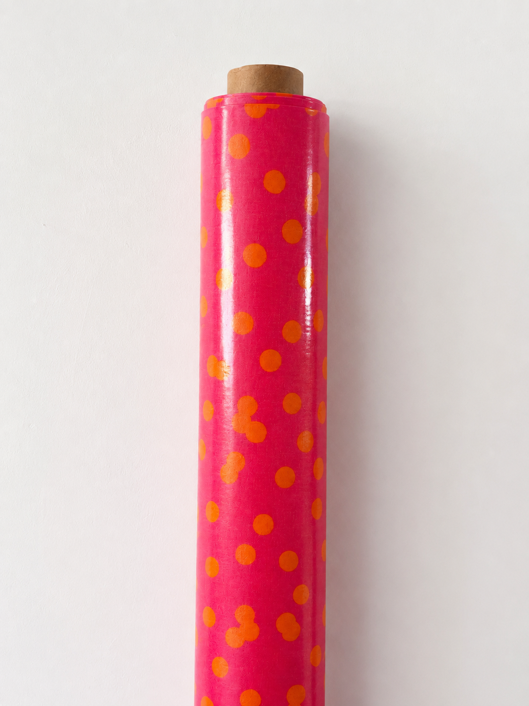AU MAISON Wachstuch Bobbi Pink Orange verspielte Punkte, beschichtete Baumwolle