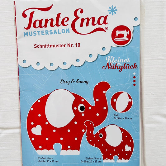 Tante Ema Schnittmuster - Kleines Nähglück Nr. 10: Elefanten Lissy & Sunny + Ball