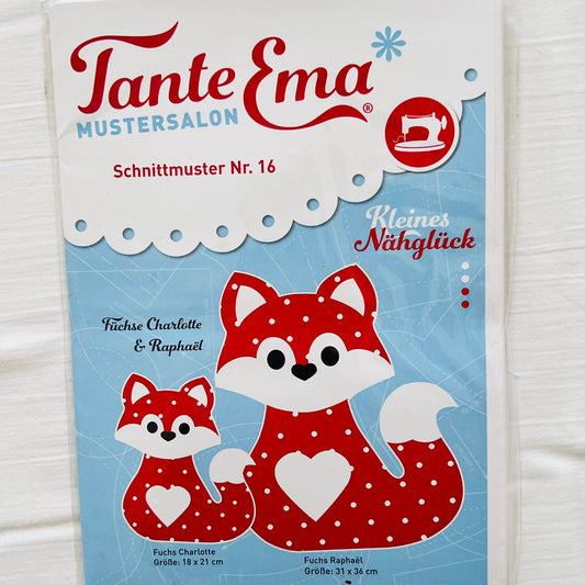Tante Ema Schnittmuster - Kleines Nähglück Nr. 16: Füchse Fuchsgeschwister Charlotte und Raphaël