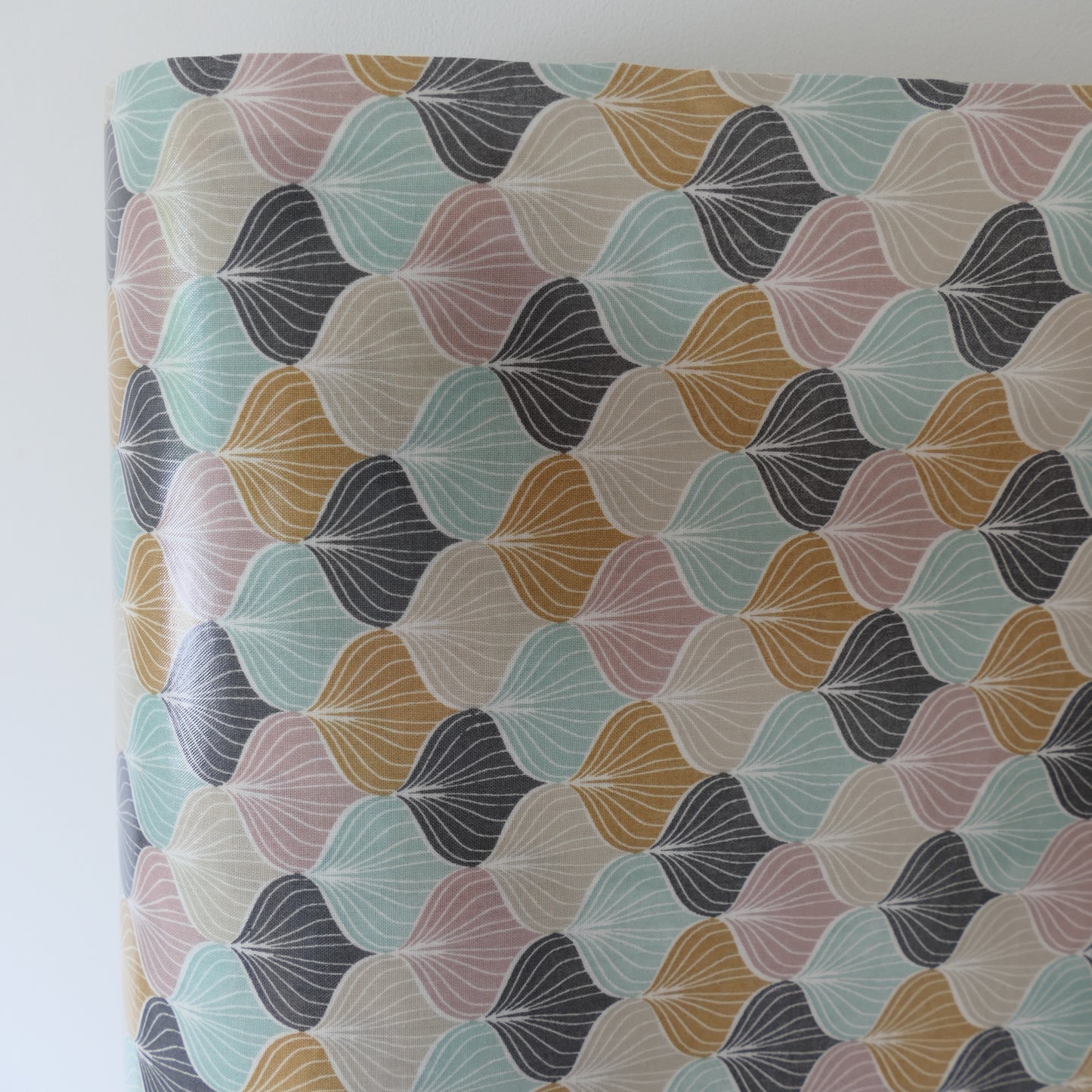 AU MAISON Wachstuch Alli Charcoal Mustard grau mint altrosa Senfgelb, beschichtete Baumwolle