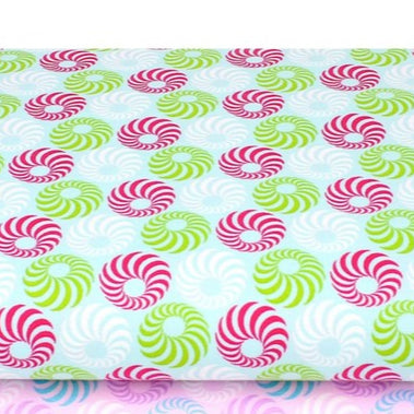 Tante Ema cotton fabric SUMMER PRALINES Mint – Sweet retro design from the Feeling Good collection