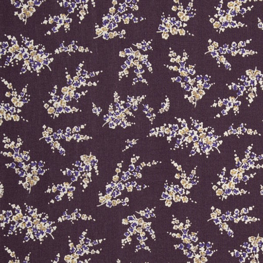 AU MAISON Wachstuch Wisteria Plum Glyzinien Blumen lila, beschichtete Baumwolle