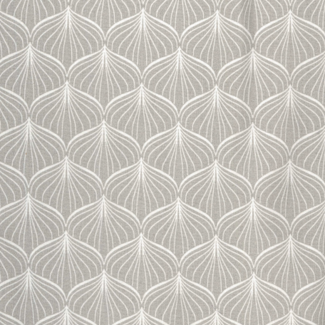 Au Maison Wachstuch Alli Grey Zwiebel Grafik Muster in grau und cremeweiß, beschichtete Baumwolle