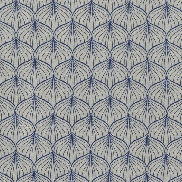 AU MAISON Wachstuch Alli Sand Navy beige dunkelblau, beschichtete Baumwolle