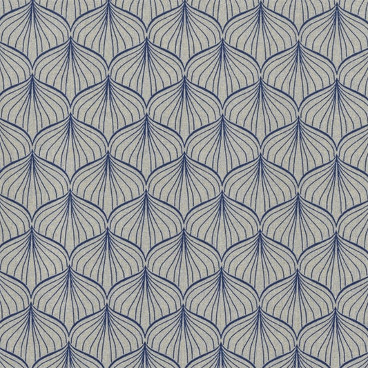 AU MAISON Wachstuch Alli Sand Navy beige dunkelblau, beschichtete Baumwolle