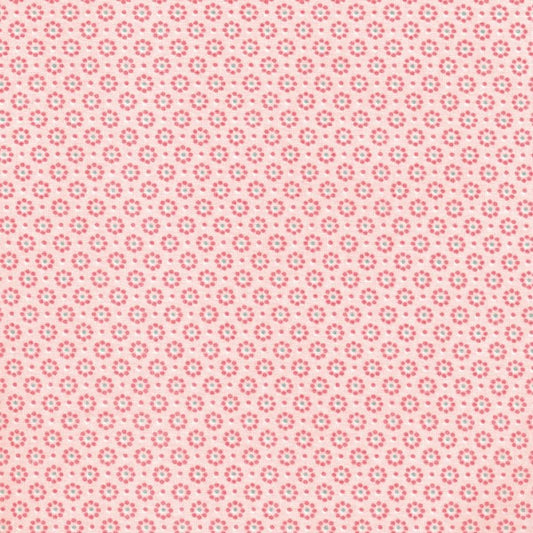 AU MAISON Wachstuch Belle Fleur Light Rose hellrosa rosa Blümchen beschichtete Baumwolle