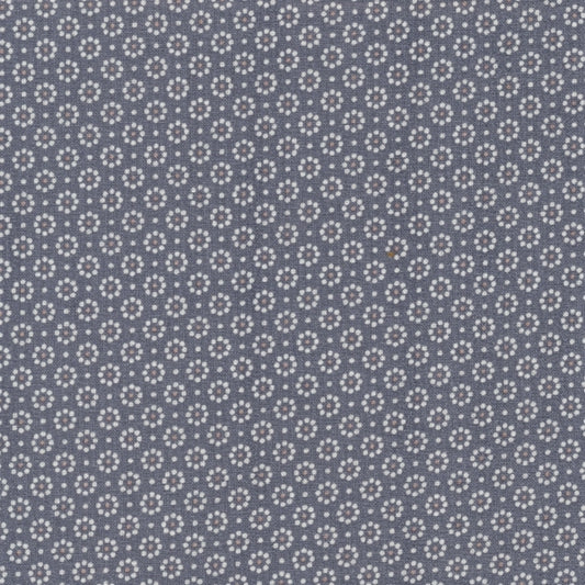 AU MAISON Wachstuch Belle Fleur Stone Blue blau Blumen beschichtete Baumwolle
