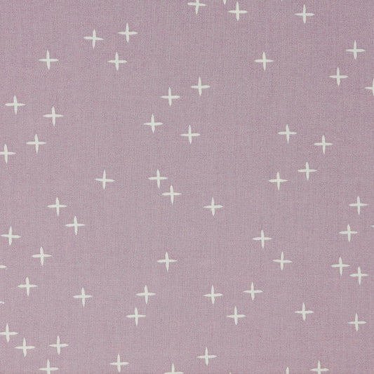 Birch Fabrics Biobaumwolle Mod Basic 3 WINK LAVENDER Sterne Pluszeichen Hell-Lila Flieder Lavendel