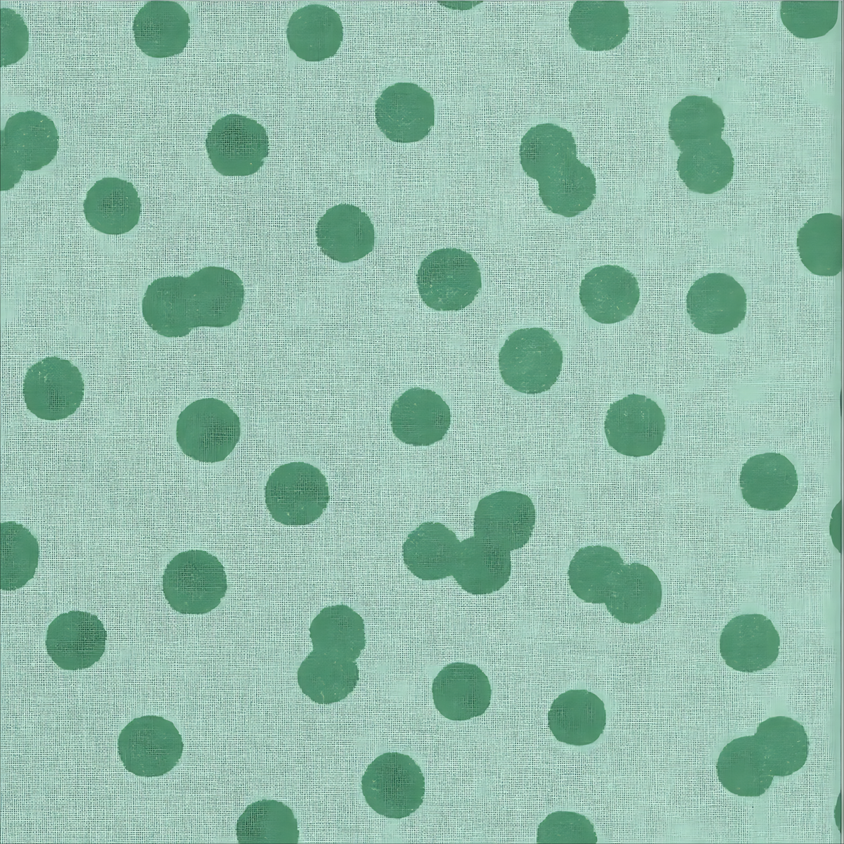 AU MAISON Wachstuch Bobbi Green verspielte Punkte in Grün, beschichtete Baumwolle