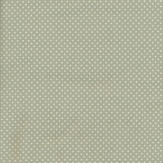 AU MAISON Wachstuch Dots Sage Punkte Pünktchen Tupfen Salbei Grün, beschichtete Baumwolle