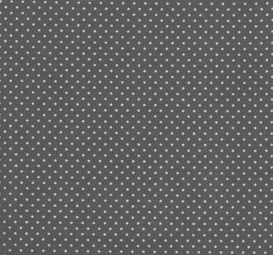 AU MAISON Wachstuch Dots Charcoal grau schwarz Pünktchen Punkte Tupfen, beschichtete Baumwolle