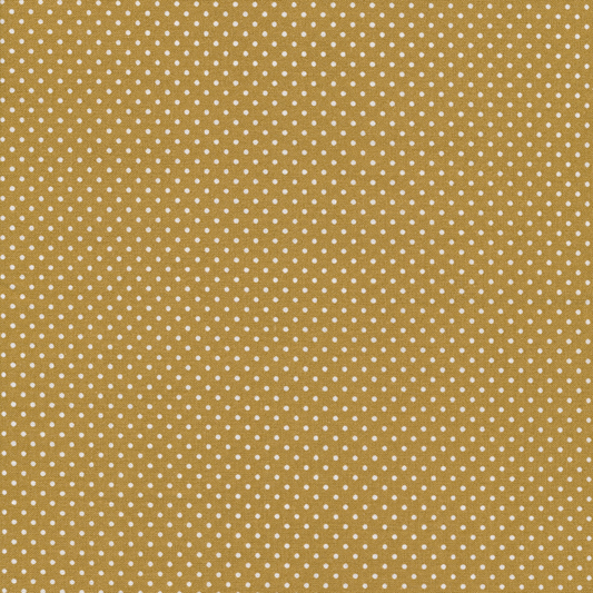 AU MAISON Wachstuch Dots Mustard, Pünktchen Tupfen senf gelb, beschichtete Baumwolle