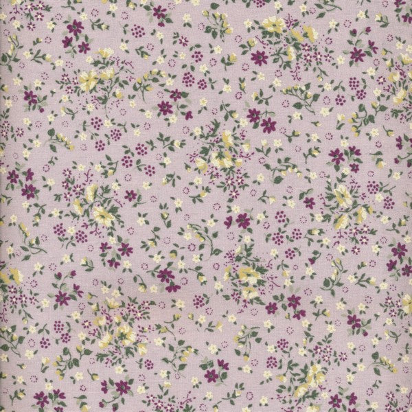 AU MAISON Wachstuch Drops Loving Liberty Light Purple Blümchen lila, beschichtete Baumwolle