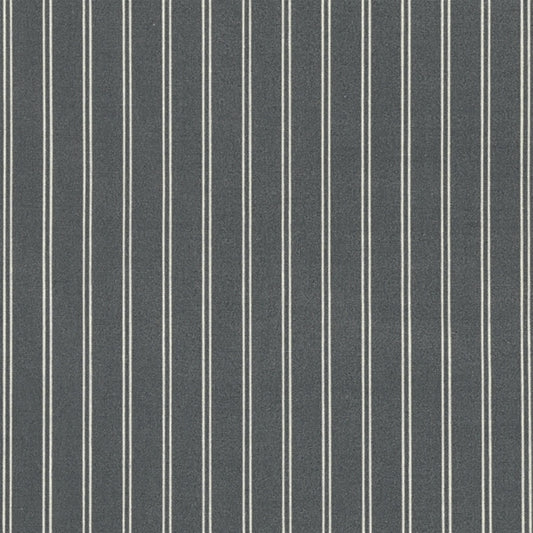 AU MAISON Wachstuch Ribbons Grey, Streifen dunkelgrau creme, beschichtete Baumwolle