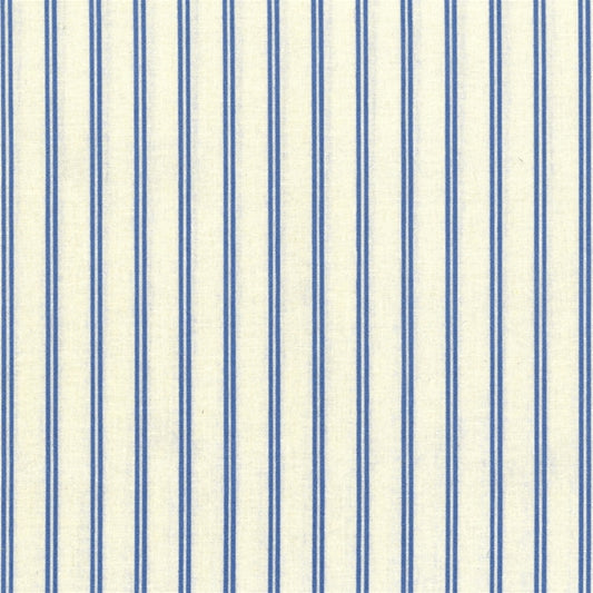 AU MAISON Wachstuch Ribbons Soft Blue Streifen creme blau, beschichtete Baumwolle