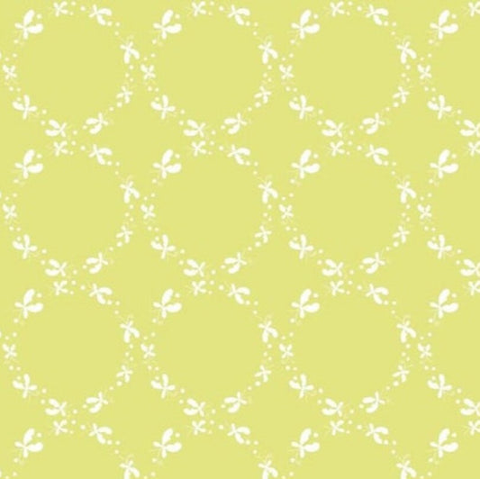 Riley Blake cotton fabric BUTTERFLY DANCE GREEN Playful butterflies on delicate light green